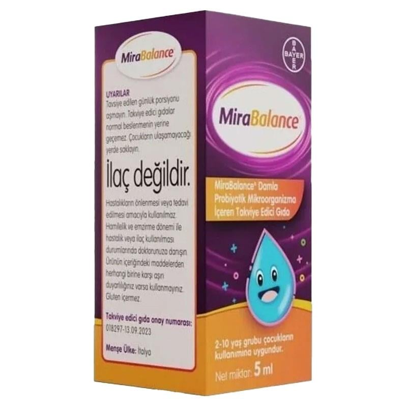 MİRABALANCE 5ML DAMLA PROBİYOTİK MİKROORGANİZMA 2-10 YAŞ