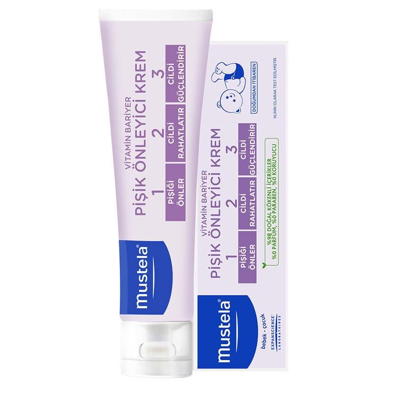 MUSTELA VITAMIN BARRIER 1.2.3 CREAM 50ML PİŞİK VE TAHRİŞ OLUŞUMUNU ÖNLEYİCİ BAKIM KREMİ