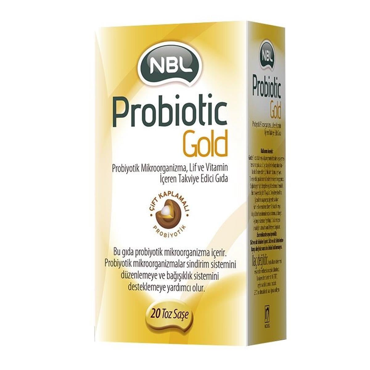 NBL PROBIOTIC GOLD 20 SAŞE PROBİYOTİK MİKROORGANİZMA LİF VİTAMİN