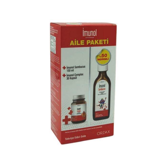 Orzax Ocean İmunol Sambucus 150 ml + İmunol Complex 30 Kapsül Aile Paketi