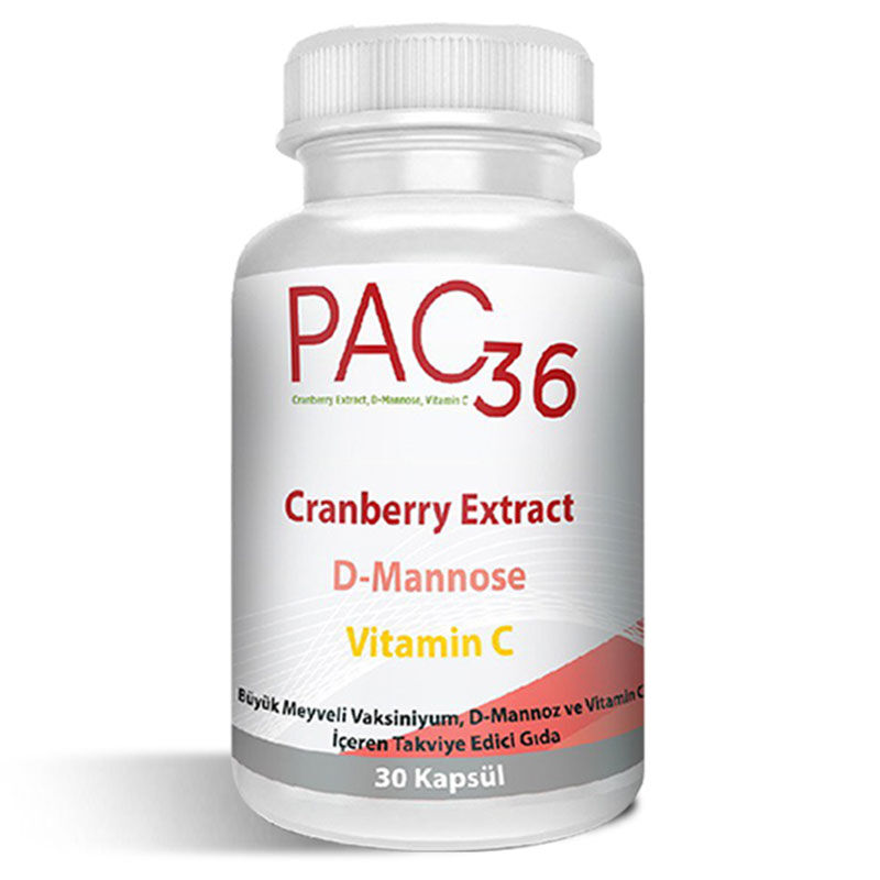 Pac 36 Cranberry Extract D-mannoz ve Vitamin C 30 Kapsül