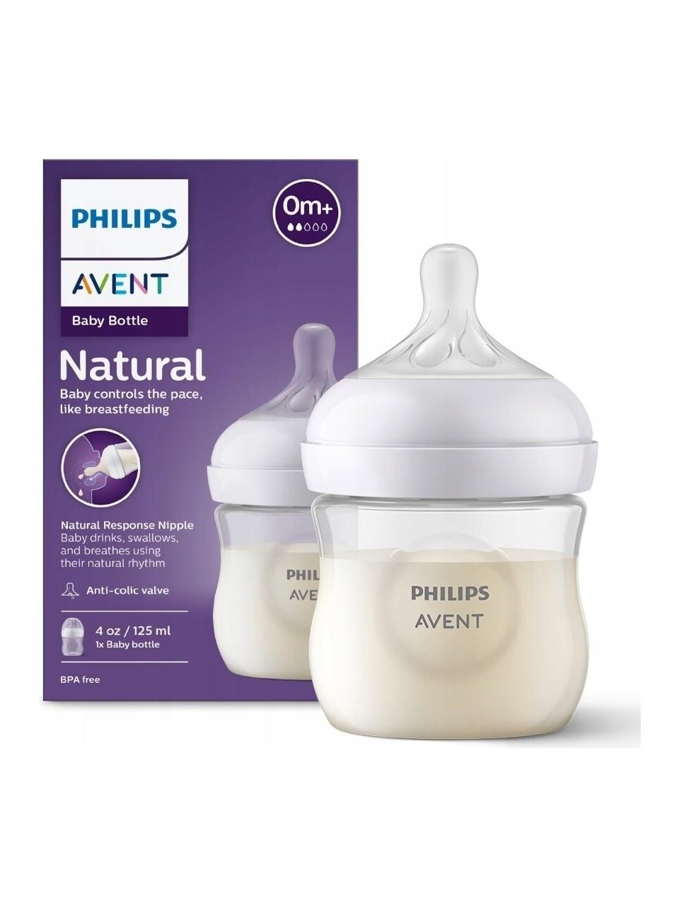 PHILIPS AVENT NATURAL RESPONSE DOĞAL TEPKİLİ PP BİBERON 0 AY 125ML