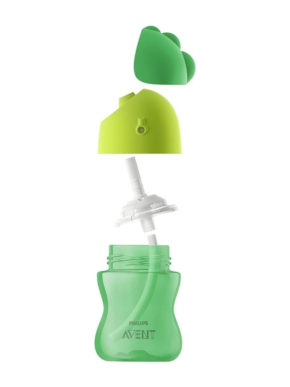 PHILIPS AVENT YENİ DESENLİ PİPETLİ BARDAK 12 AY+ 300ML YEŞİL