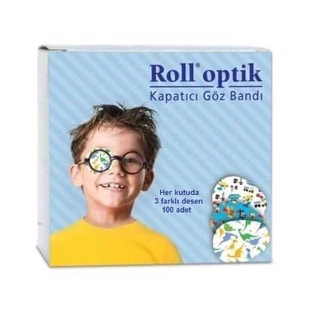 Roll Optik Desenli Kapatıcı Göz Bandı 100 Adet