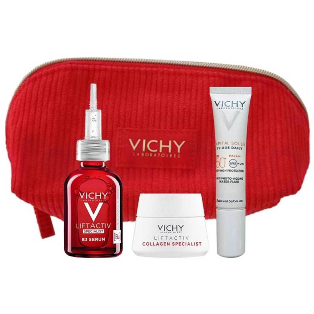 Vichy Capital Soleil Age Daily SPF50 15 ml + Liftactiv Specialist B3 Serum 30 ml + Liftactiv Collagen Specialist Kolajen Bakım Kremi 15 ml