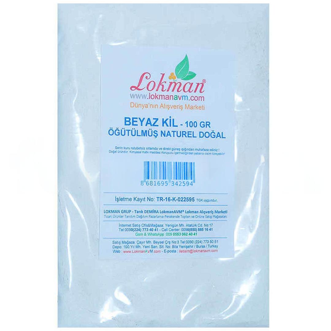 Lokmanavm Beyaz Kil Öğütülmüş Doğal 100 gr