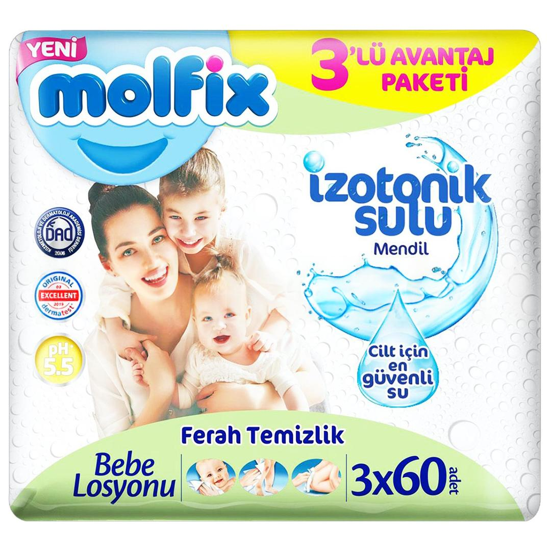 Molfix İzotonik Sulu Islak Mendil 3'lü