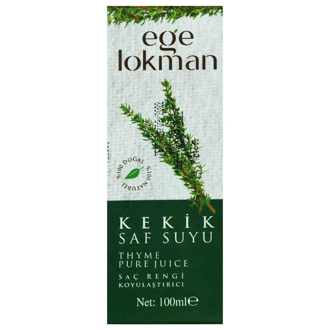 Ege Lokman Doğal Kekik Saf Suyu Saç Rengi Koyulaştırıcı Saç Bakımı 100 ml - Spreyli Cam Şişe