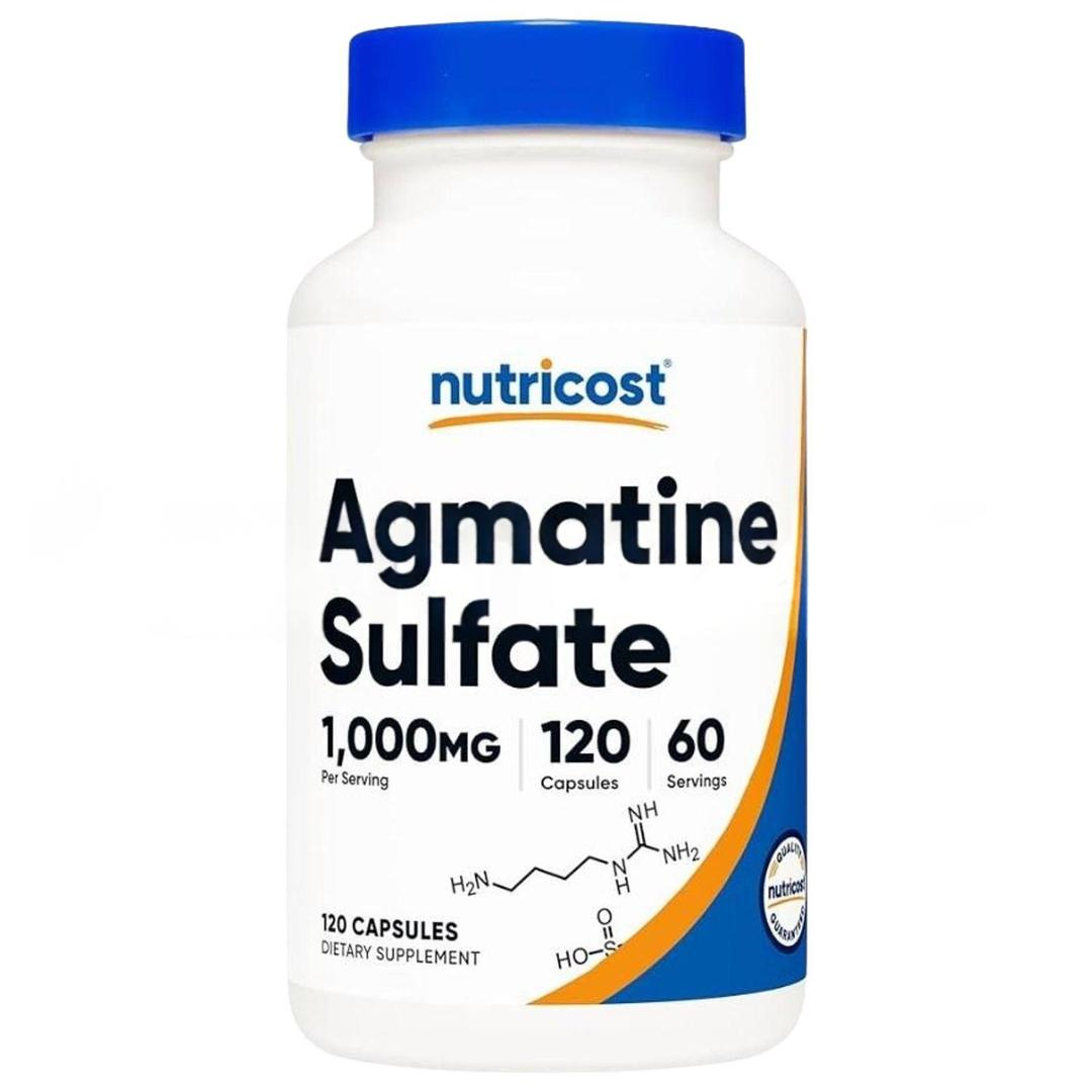 Nutricost Agmatine Sulfate 1,000 mg 120 Capsules 500 mg Per Capsule - İthal