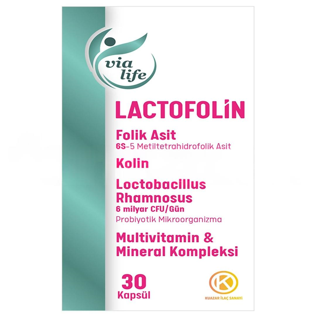 Lactofolin Folik Asit Kolin Probiyotik Multivitamin 30 Kapsül