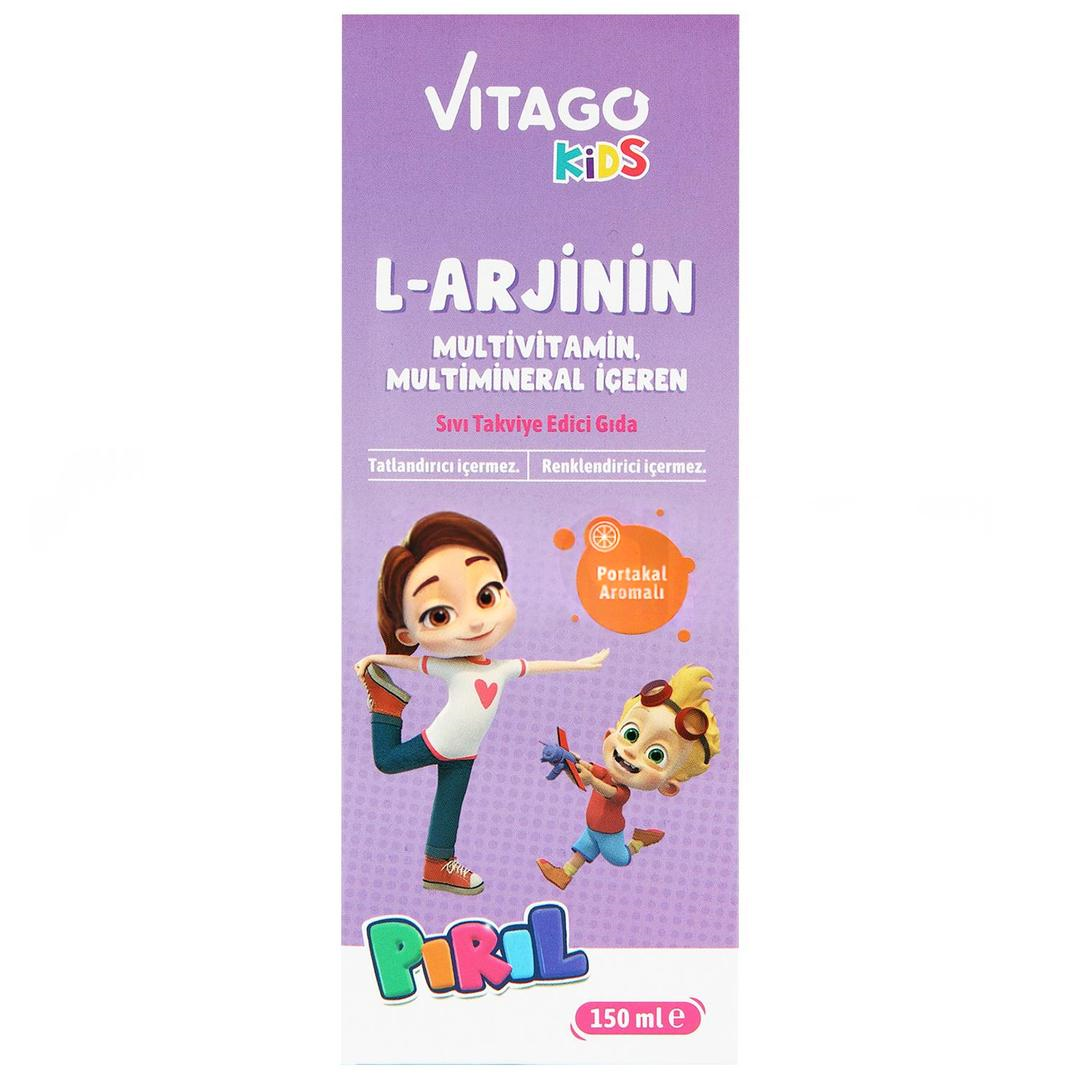 Vitago Kids L-Arjinin Multivitamin Multimineral İçeren Şurup 150 ml