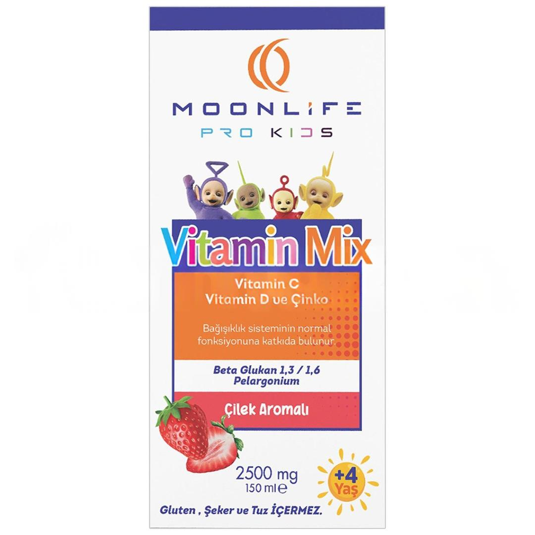 Moonlife Vitamin C ve D Çinko Beta Glukan Çilek Aromalı 150 ml