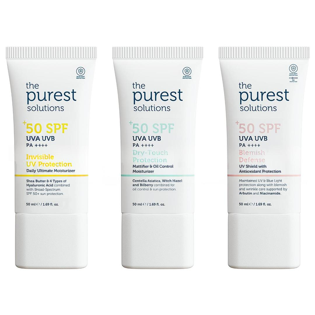 The Purest Solutions SPF50 Güneş Kremi 50 ml 3'lü Set