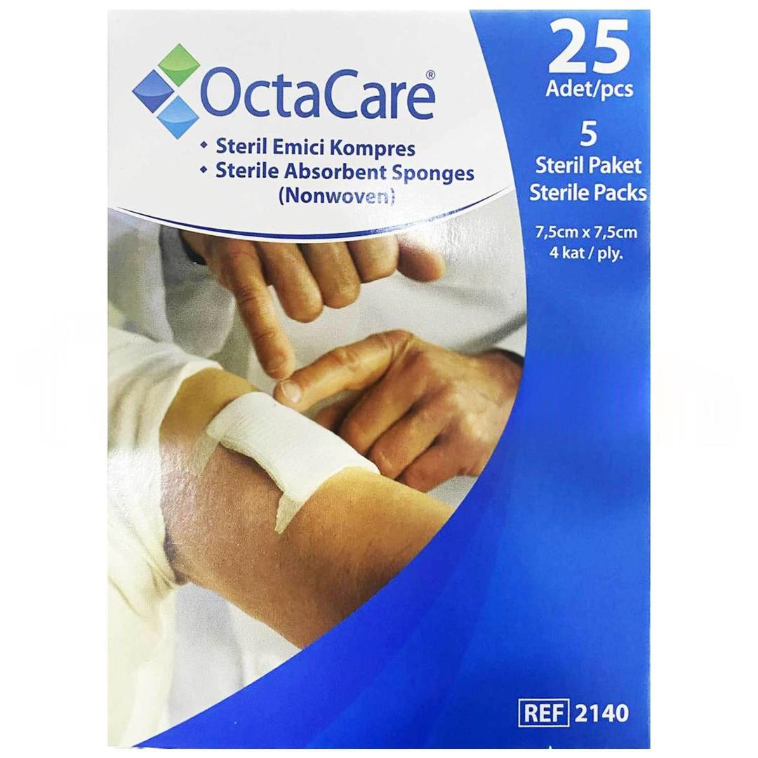 Octacare Steril Emici Kompres 4 Kat 7,5x7,5 cm 25'li