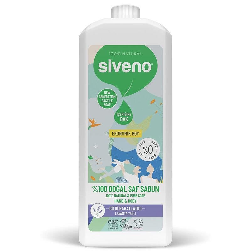 Siveno Lavanta Yağlı Doğal Sıvı Sabun 1 Litre