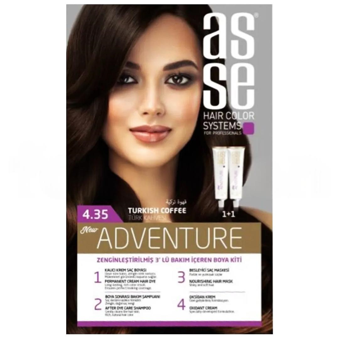 Asse Hair Color System Saç Boyası - Türk Kahvesi No: 4.35