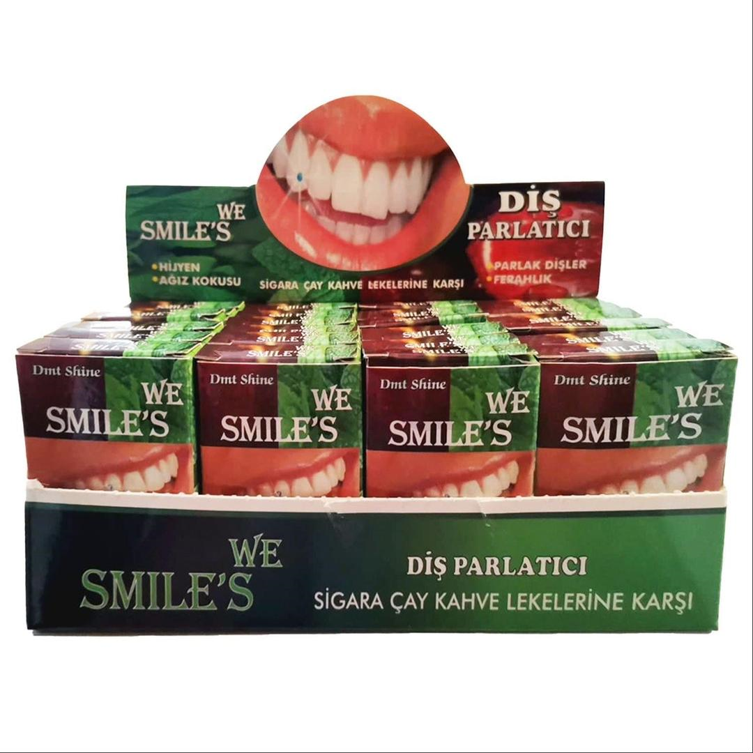 We Smile's DmtShine Parlatıcı Diş Pastası 2 gr ×3 Kapsül 24'lü Stant