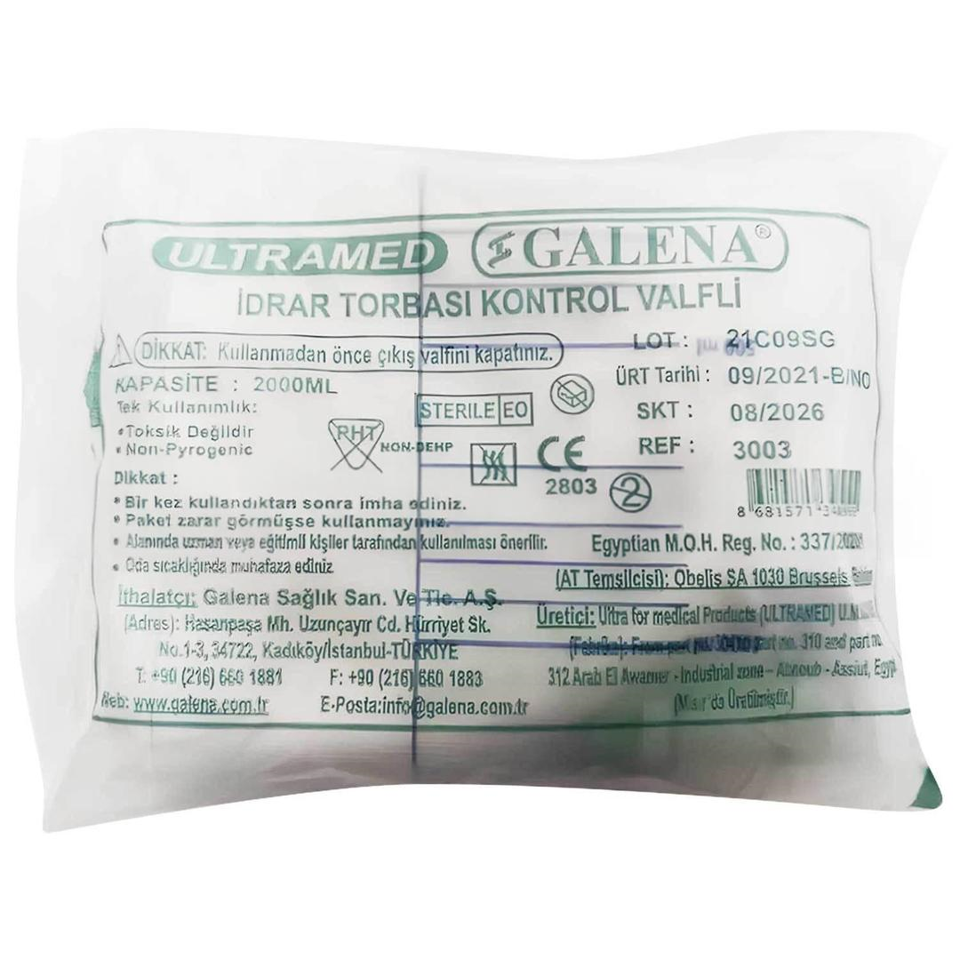 Galena Kontrol Valfli İdrar Torbası 2000 ml