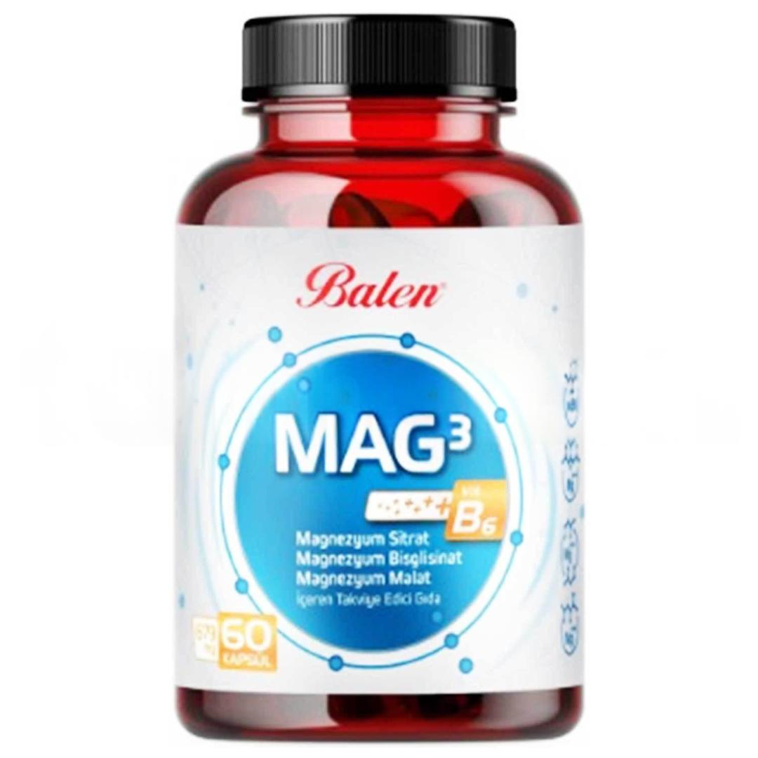 Balen Mag-3 Magnezyum Sitrat & Biglisinat & Malat 679 mg 60 Kapsül