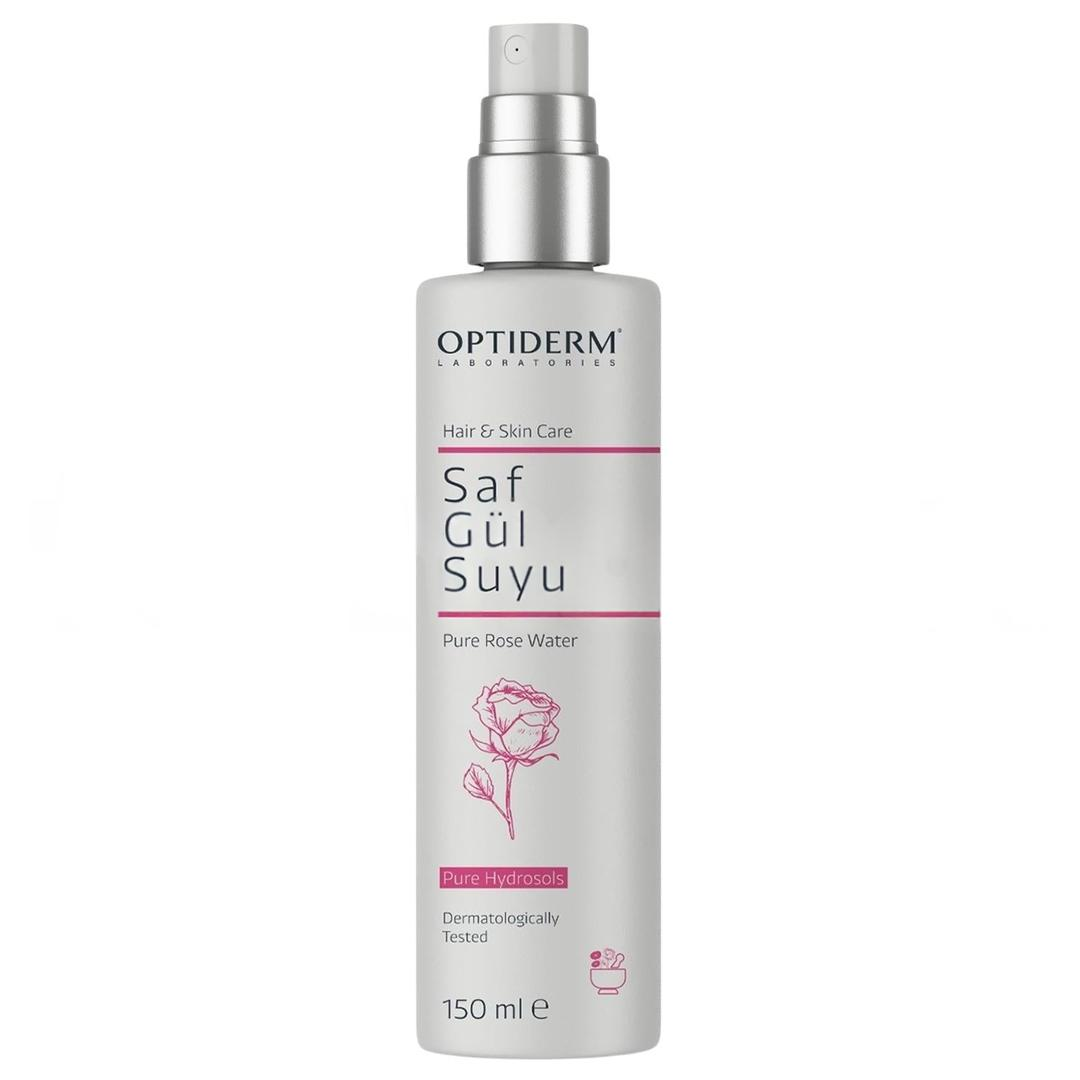 Optiderm Gül Suyu Gözenek Sıkılaştırıcı Aydınlatıcı ve Arındırıcı Tonik %100 Doğal ve Saf 150 ml