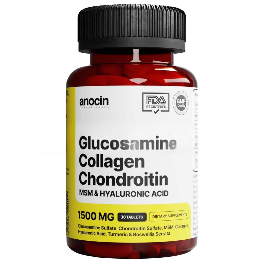 Anocin Glucosamine Chondroitin Msm Kolajen Curcumin Tablet 1500 mg 30 Tablet