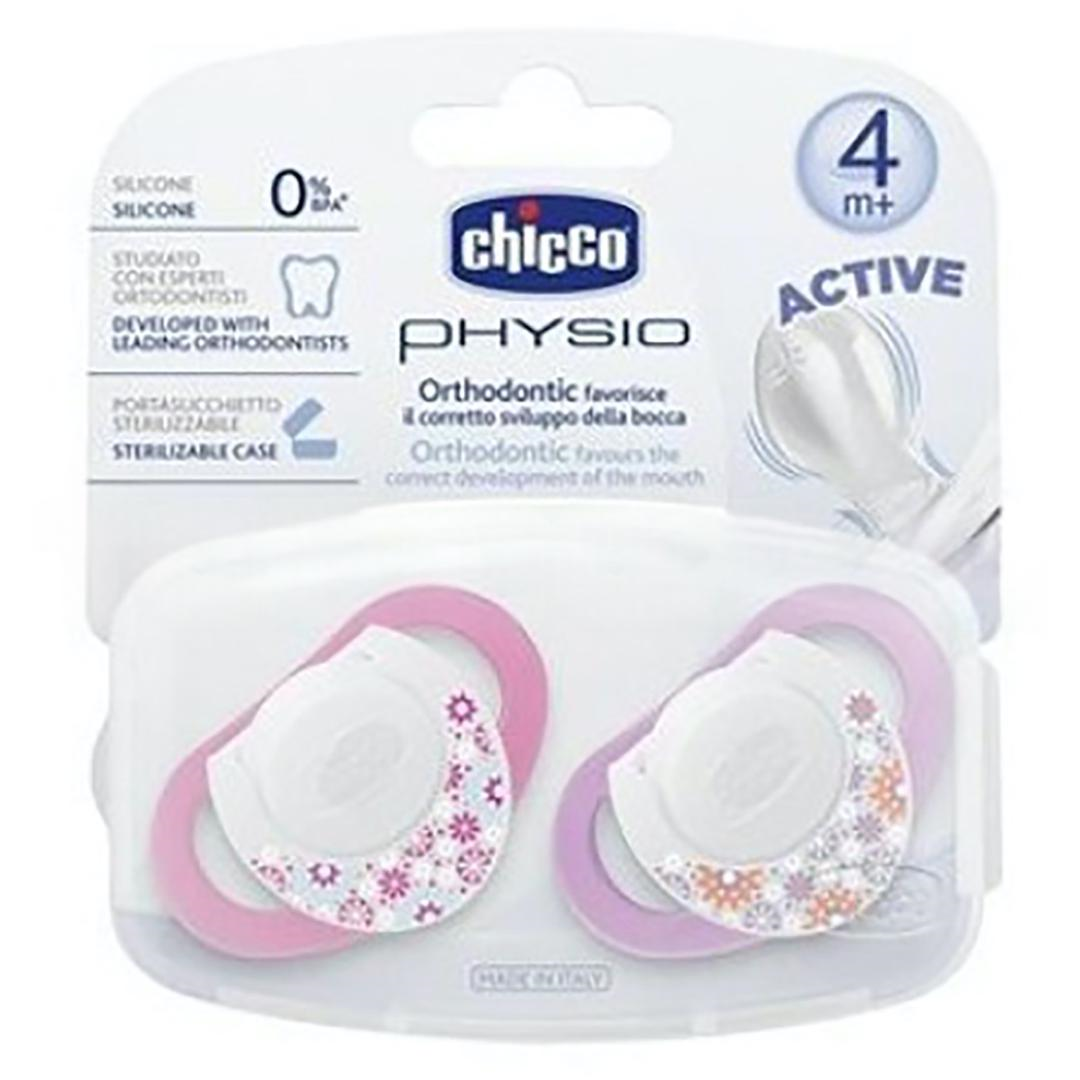Chicco Emzik 4 Ay+ Silikon Pembe 2'li