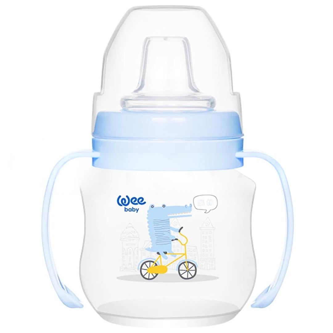 Wee Baby 753 PP Alıştırma Bardağı Antikolik Akıtmaz Kulplu 125 ml - Mavi