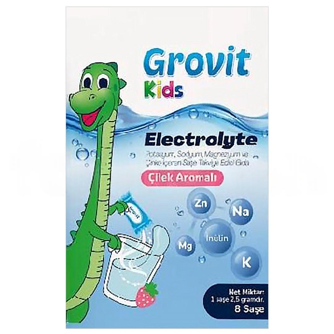Grovit Kids Electrolyte Çilek Aromalı 8 Saşe