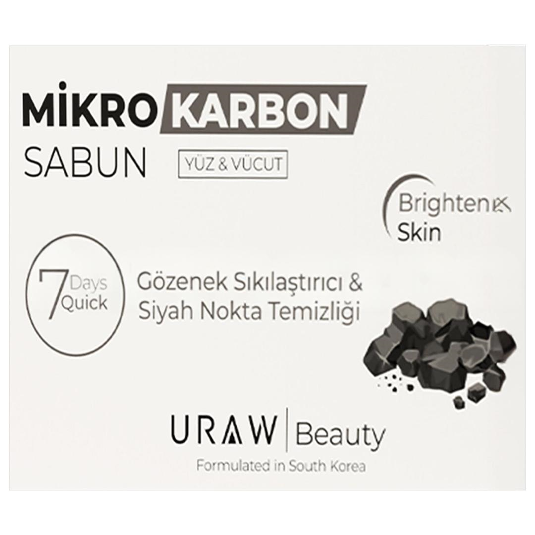 Uraw Mikro Karbon Sabunu Derinlemesine Arındırma ve Cilt Yenileme 100 gr