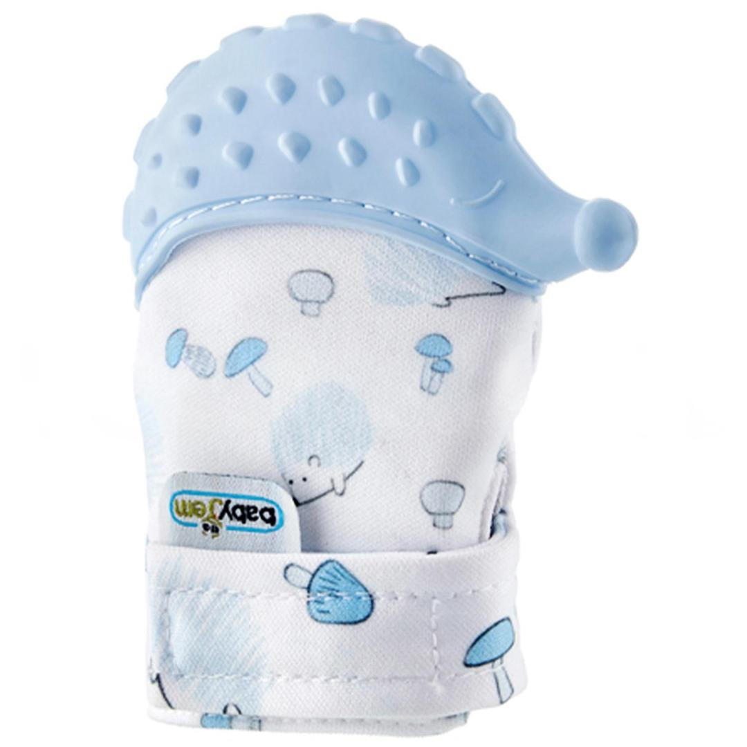 Babyjem Diş Kaşıyıcı Eldiven Kirpi Mavi
