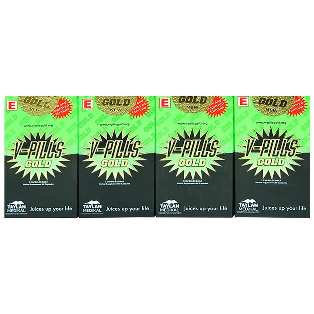 Vpills Gold Bitkisel 60 Kapsül x 4 Kutu