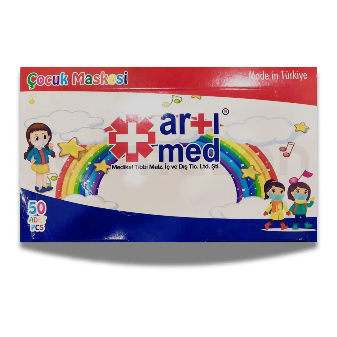 MASKE ARTIMED COCUK 50LI BEYAZ