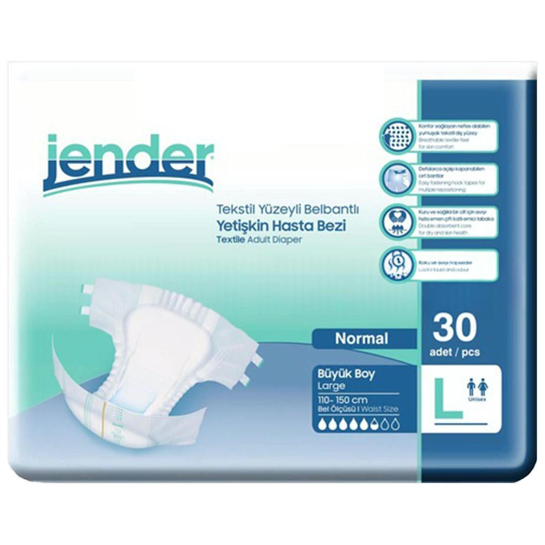 Jender Belbantlı Hasta Bezi Büyük Boy Large 30'lu