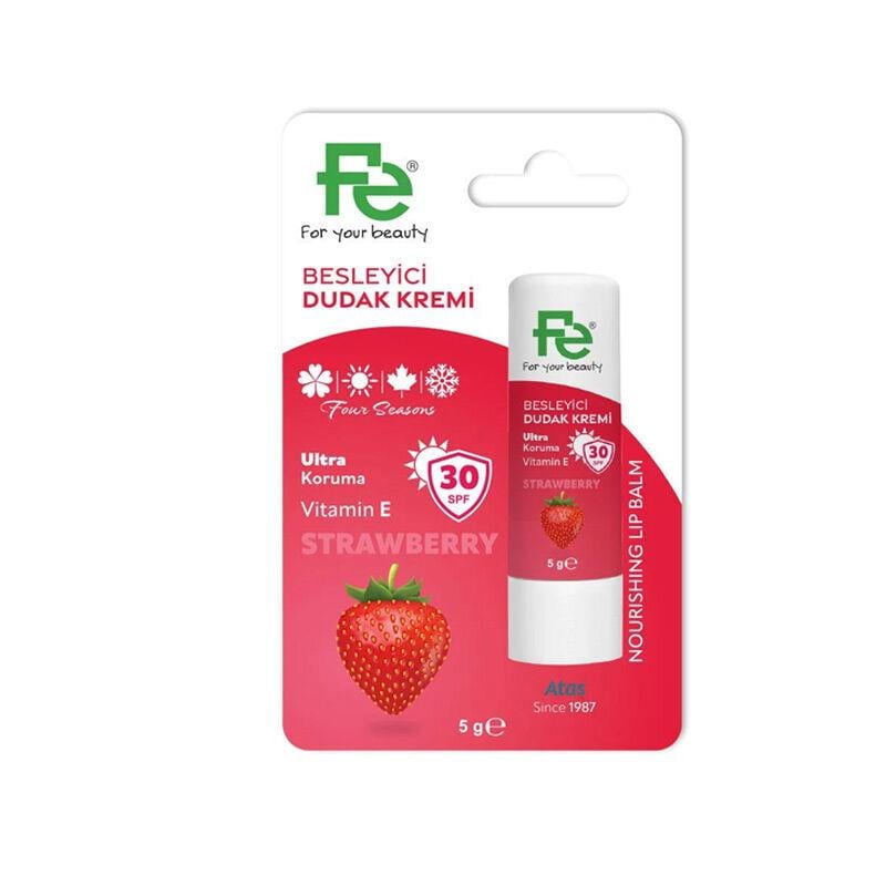 Fe Besleyici Dudak Kremi SPF30 Çilekli 5gr