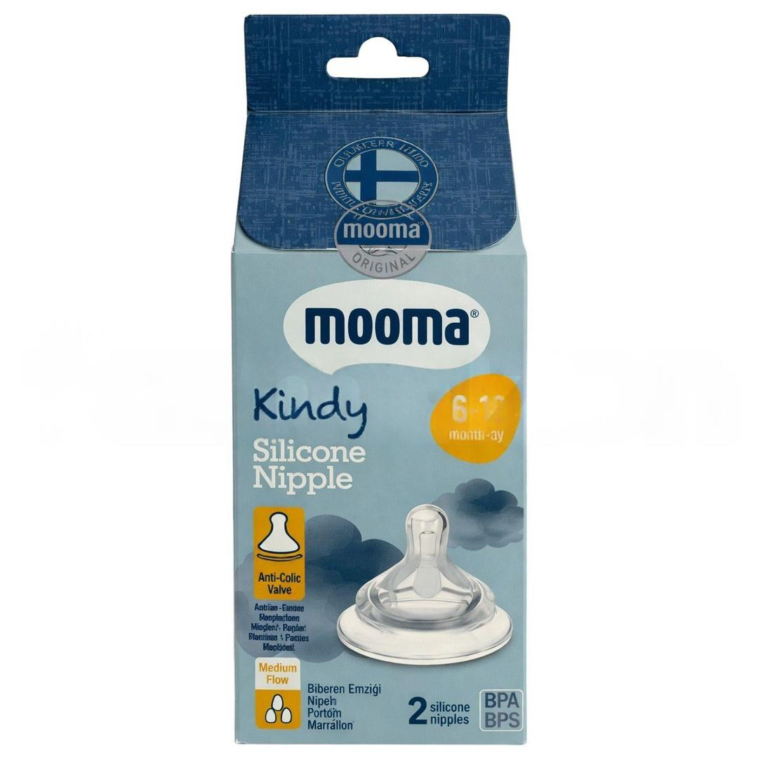 Mooma Kindy Biberon Emzik 2'li Orta Akış TP-0002