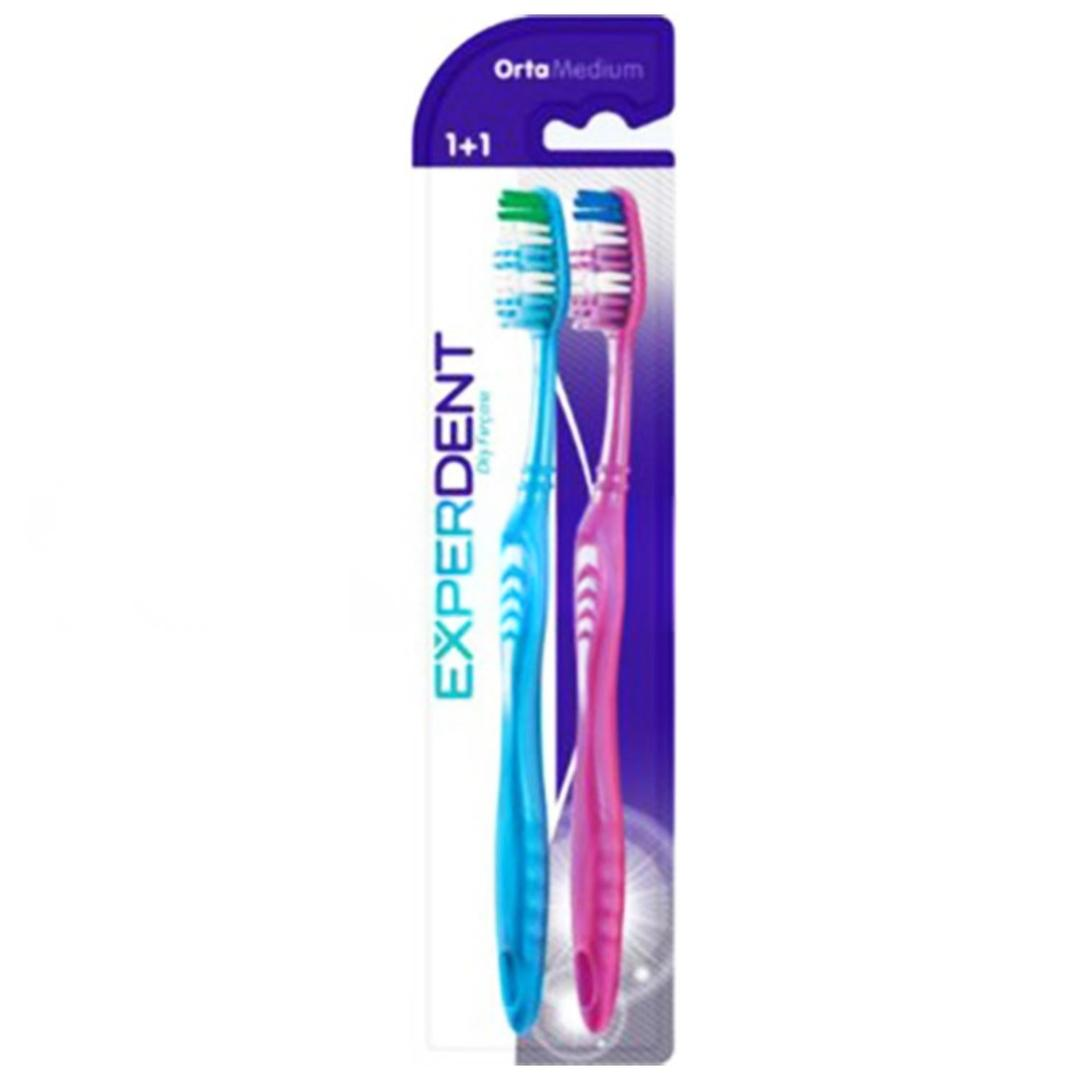 Experdent Yetişkin Diş Fırçası 1+1 Medium