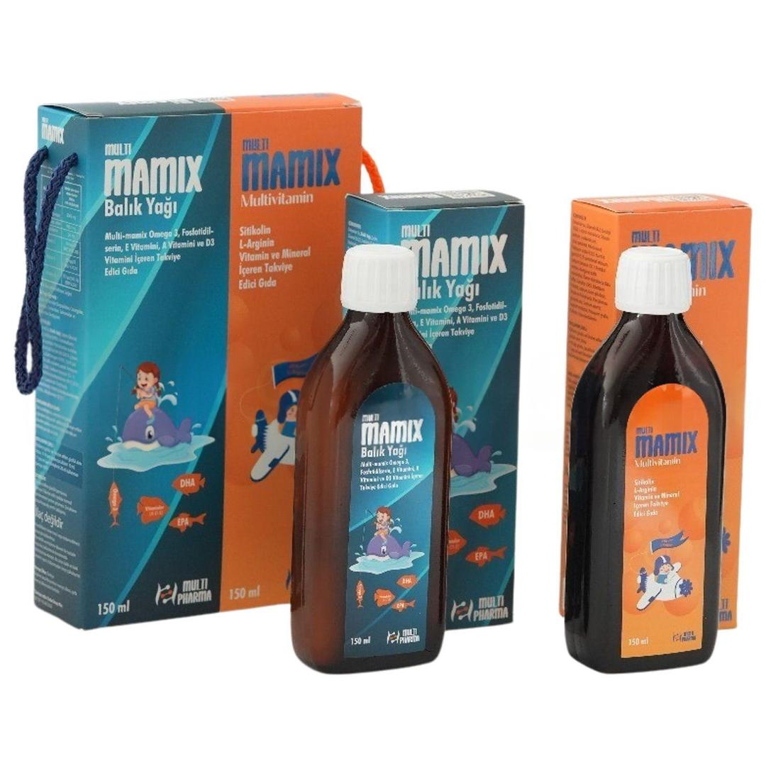 Multimamix Omega3 Sitikolin ve Multivitamin İçeren 150 ml + 150 ml Kofre