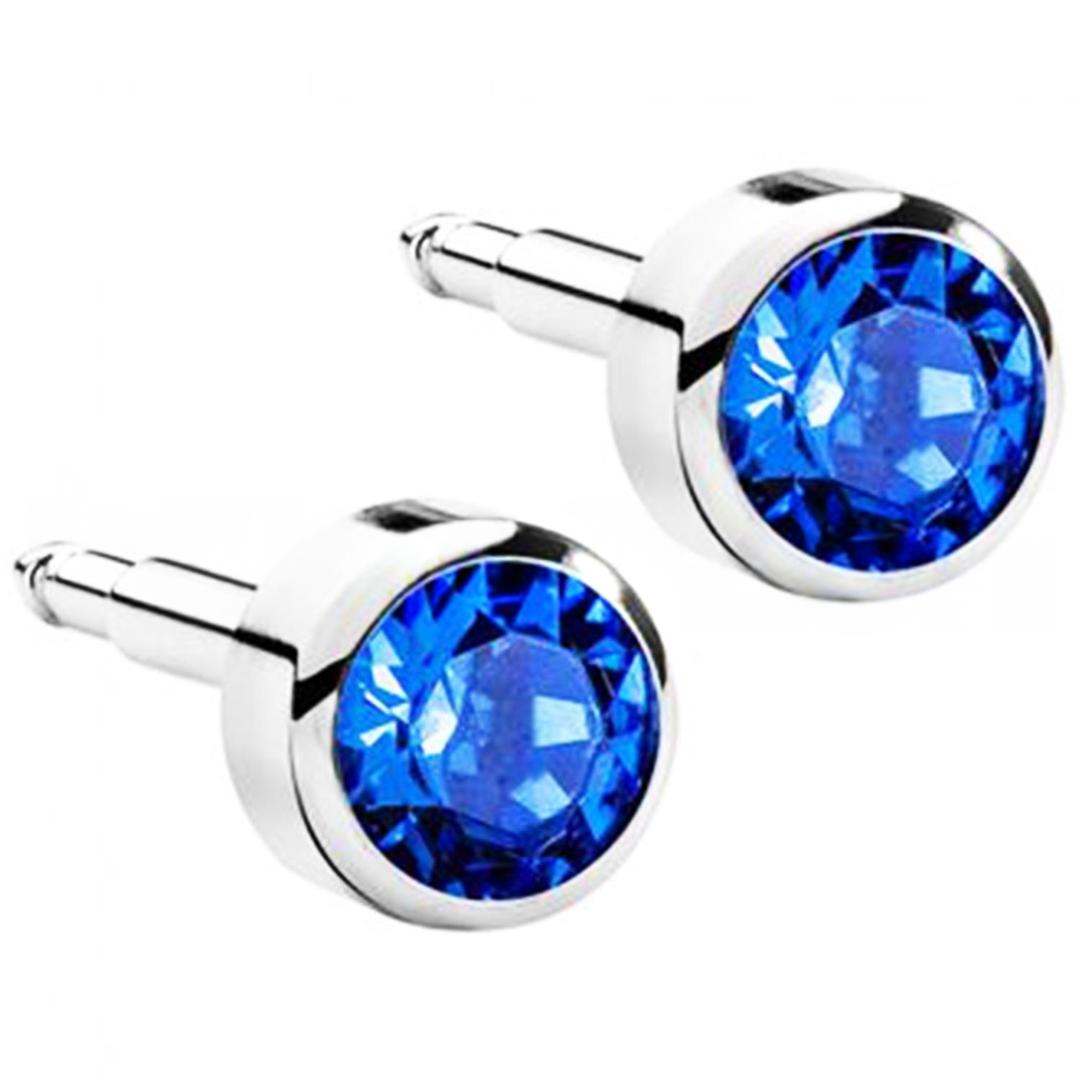 Nina Blue Zircon White Küpe 12 Çift