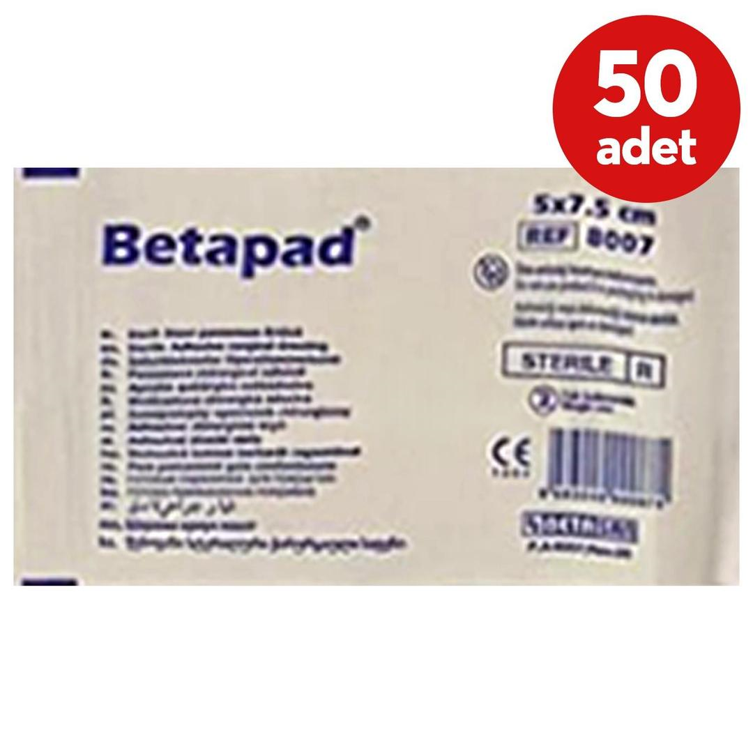 Betapad Hazır Pansuman Örtüsü 5 x 7,5 cm 50'li