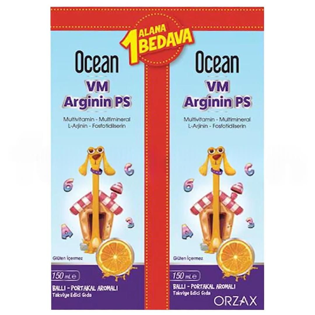 Ocean Vm Arginin Ps Ballı Portakal Aromalı Şurup 150 ml - 1 Alana 1 Bedava