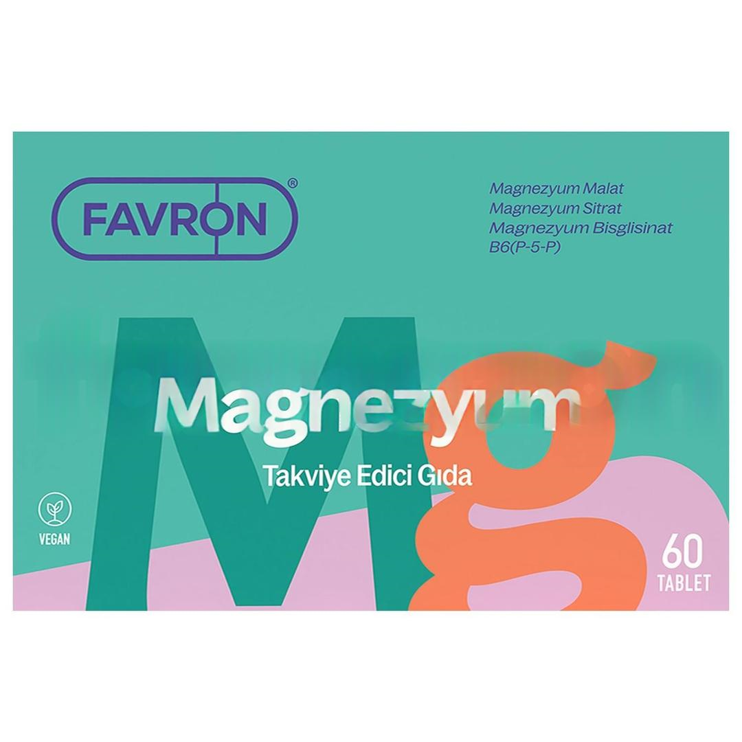 Favron Magnezyum Takviye Edici Gıda 60 Tablet