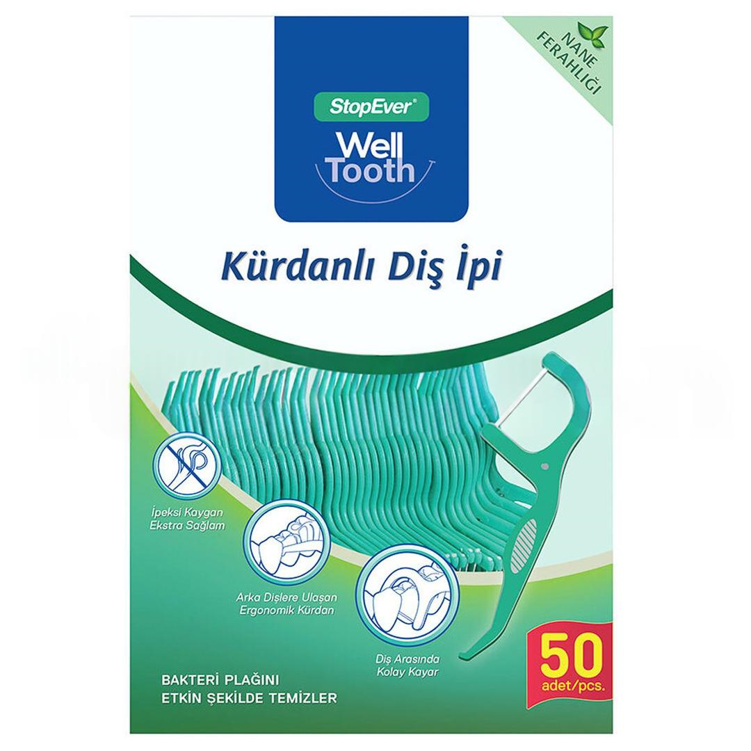 StopEver Well Tooth Kürdanlı Diş İpi 50 Adet