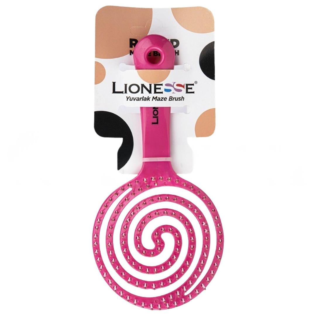 Lionesse Yuvarlak Maze Brush Pembe 6458