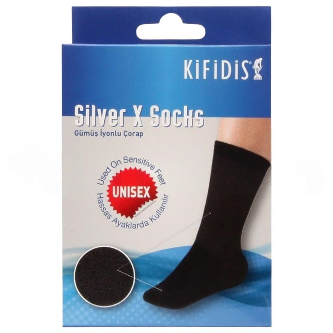 Kifidis Gümüş İyonlu Diyabet Çorabı Unisex Lacivert No: 1