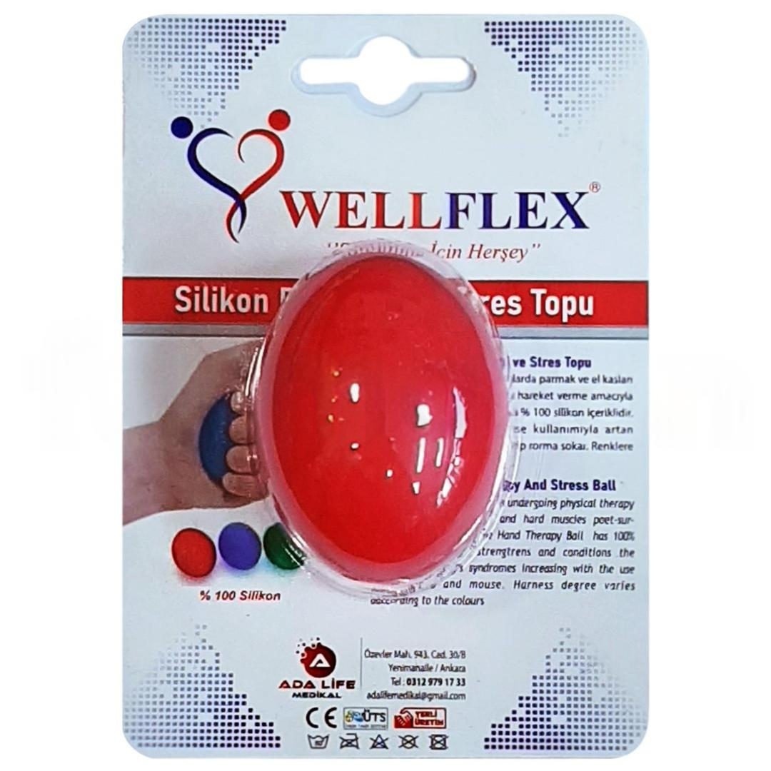 Wellflex El Egzersiz Stres Topu Sert - Kırmızı
