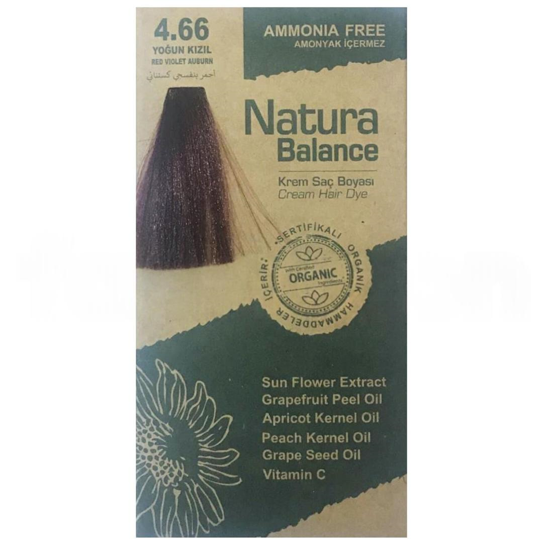 Natura Balance Organik Krem Saç Boyası 60 ml - 4.66 Yoğun Kızıl