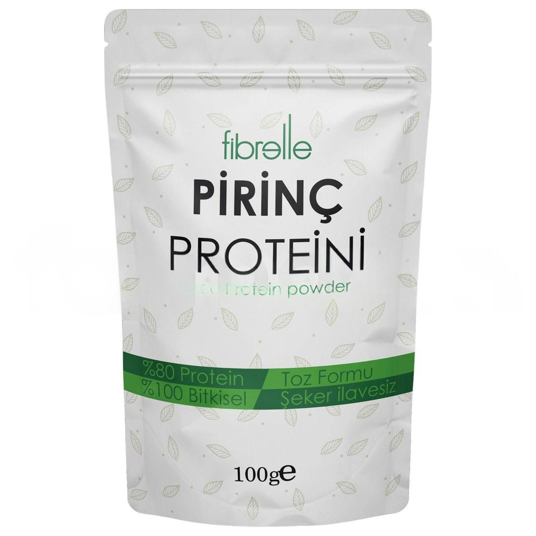 Fibrelle Pirinç Proteini Tozu Yüksek Protein Oranı %80 Protein 100 gr