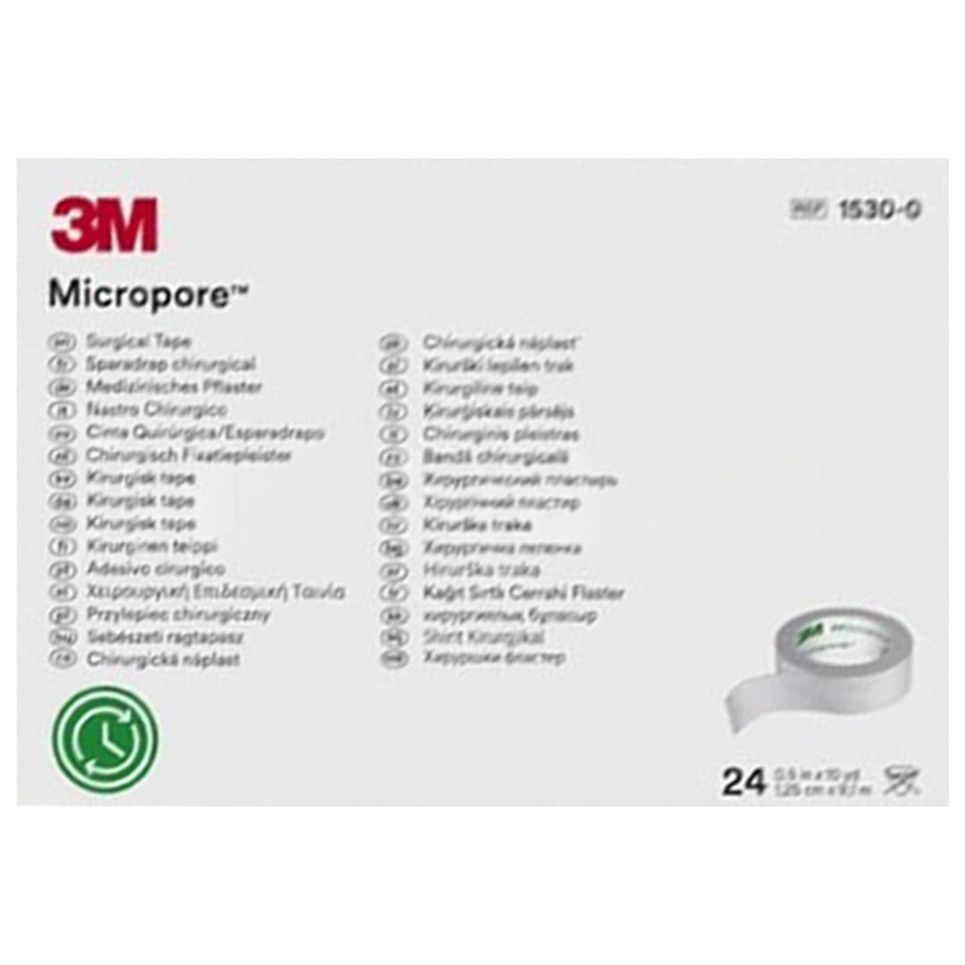 3M Micropore 1530-0 Cerrahi Flaster Standart 125 cm x 91 m 24 Adet
