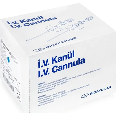 ARTIMED IV 22G KANÜL ENJEKSİYON PORTLU KANATLI MAVİ