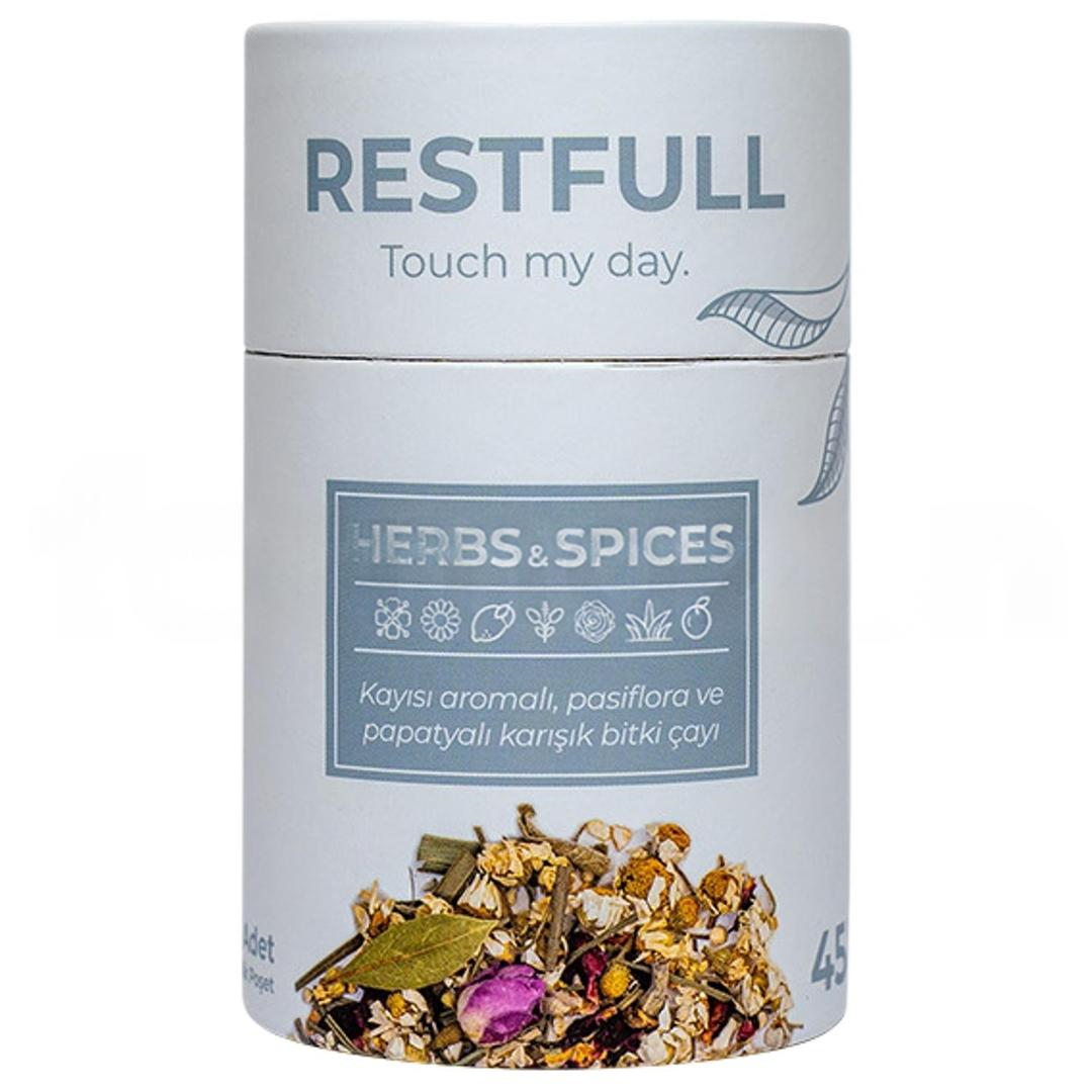 Teagro Restfull Herbs and Spices Kayısı Aromalı Pasiflora ve Papatyalı Karışık Doğal Bitki Çayı 24 Demlik 45 gr